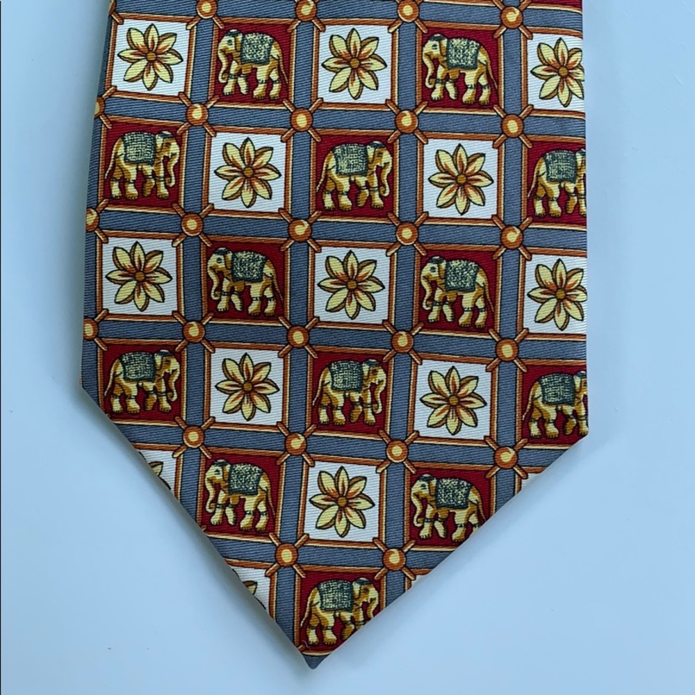 Floral and Elephant Tie